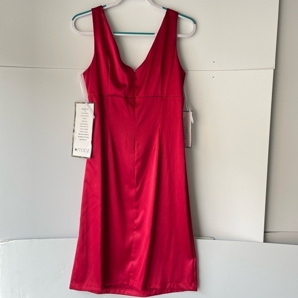 NWT! ($130) Betsy & Adam Women's Red Silk Satin Dress Formal Evening Prom, 14 - Picture 6 of 12